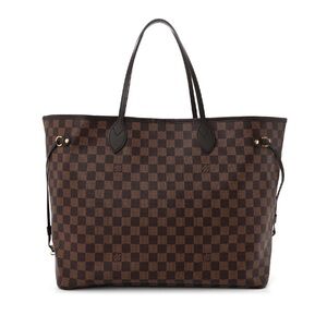 Designer Brown Checkered Tote Bag